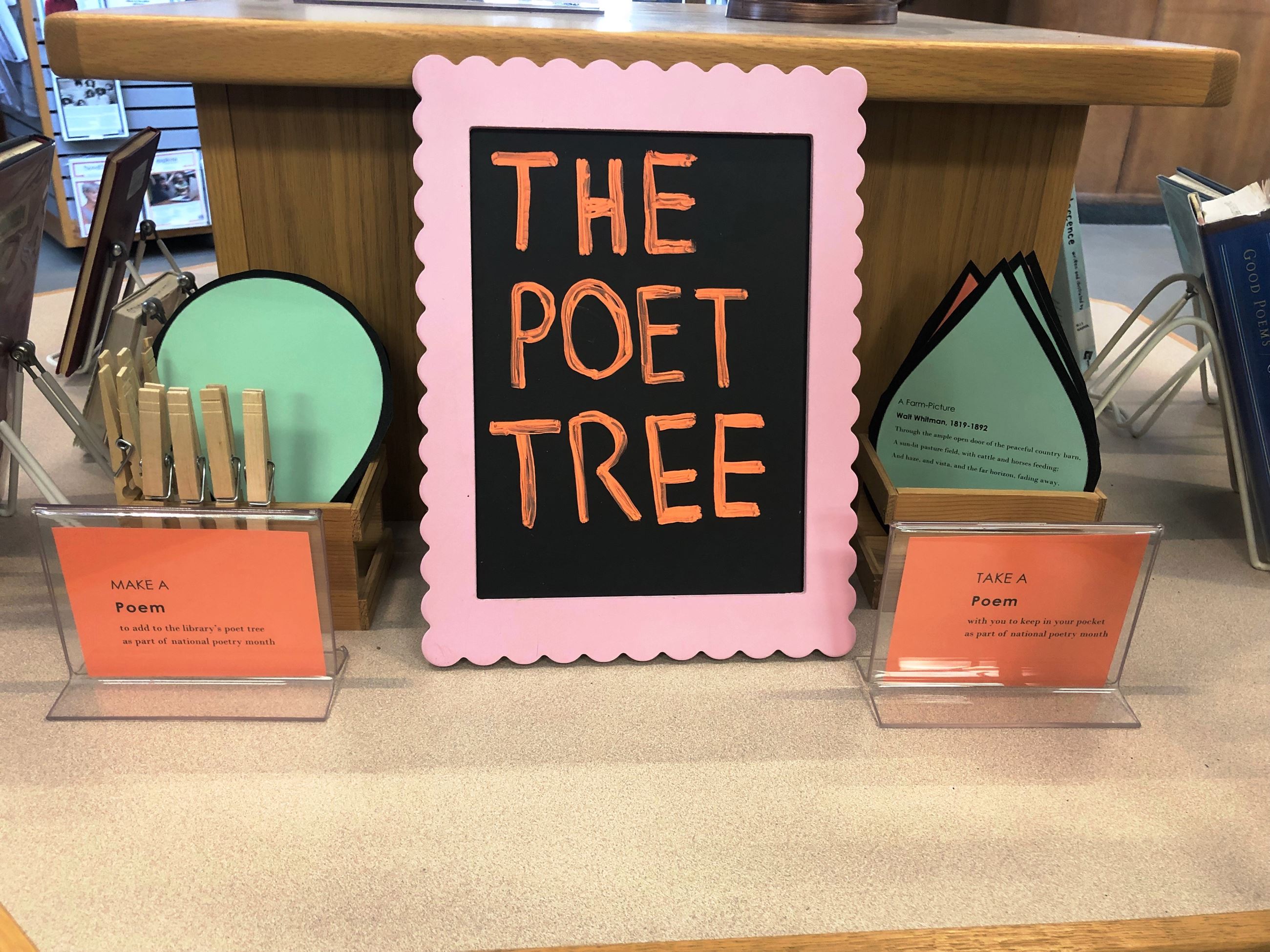 Poetry Month Display Make a Poem Take a Poem