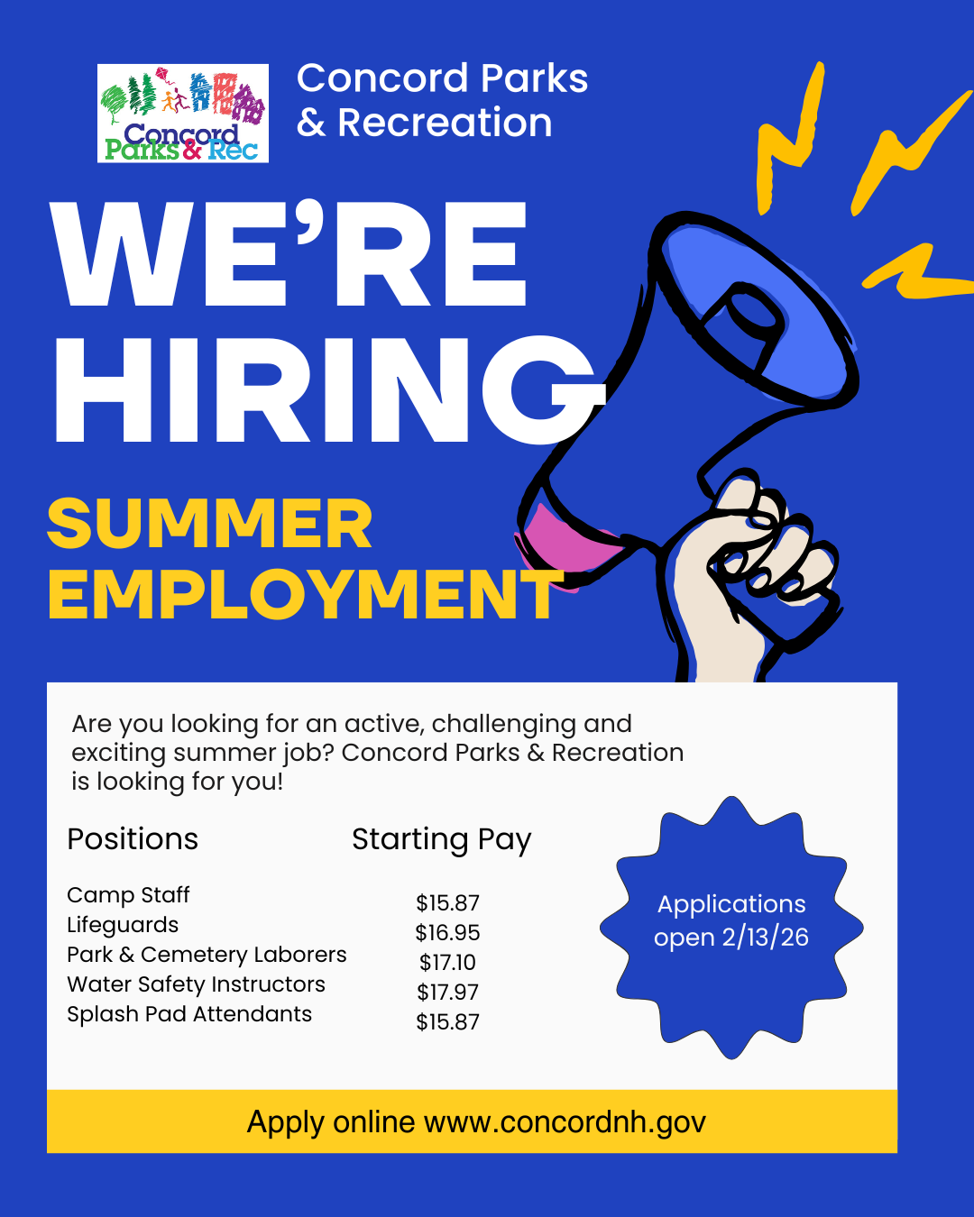 summer employmnet 2026