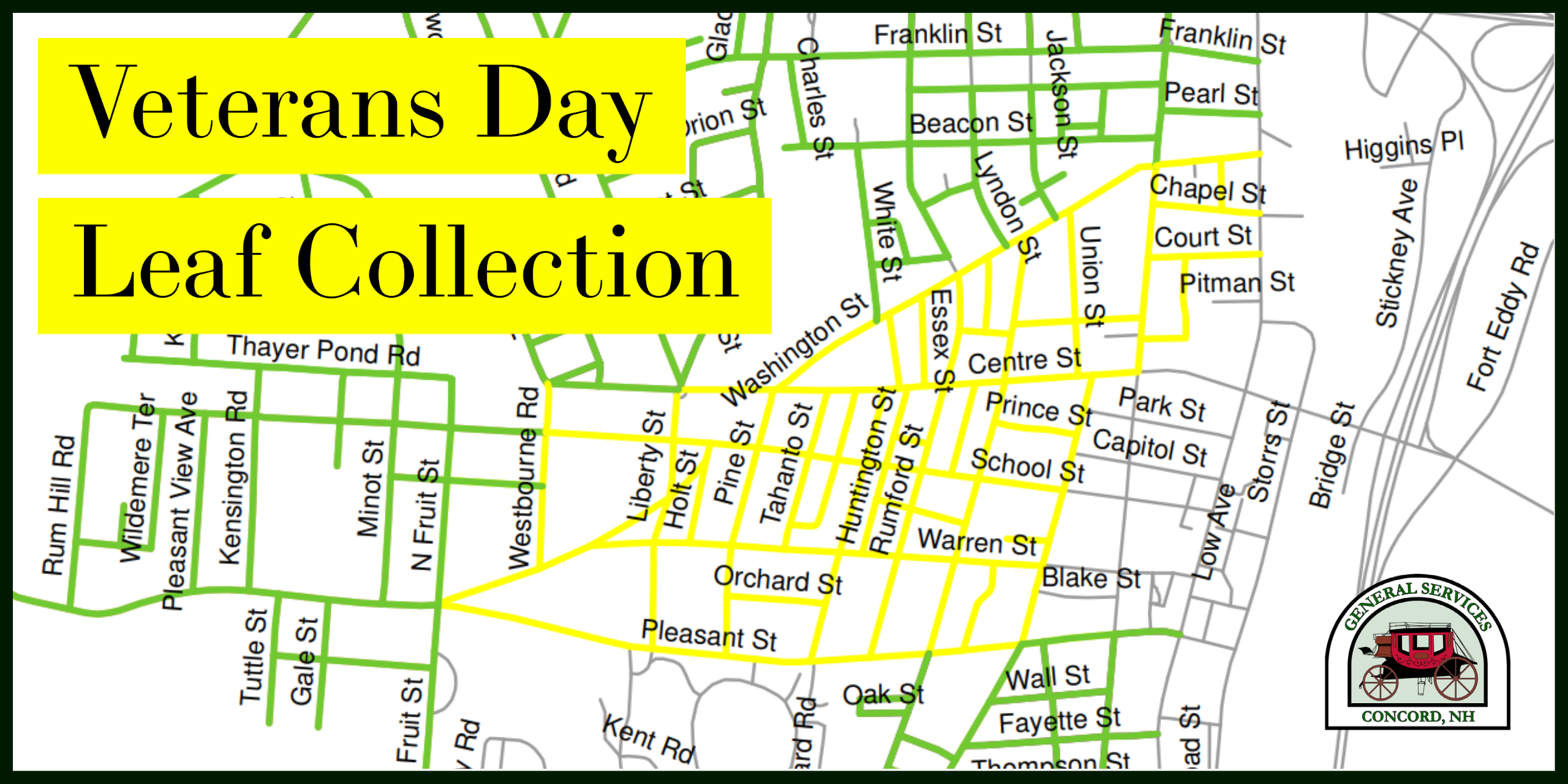 Veterans Day Leaf Collection Map