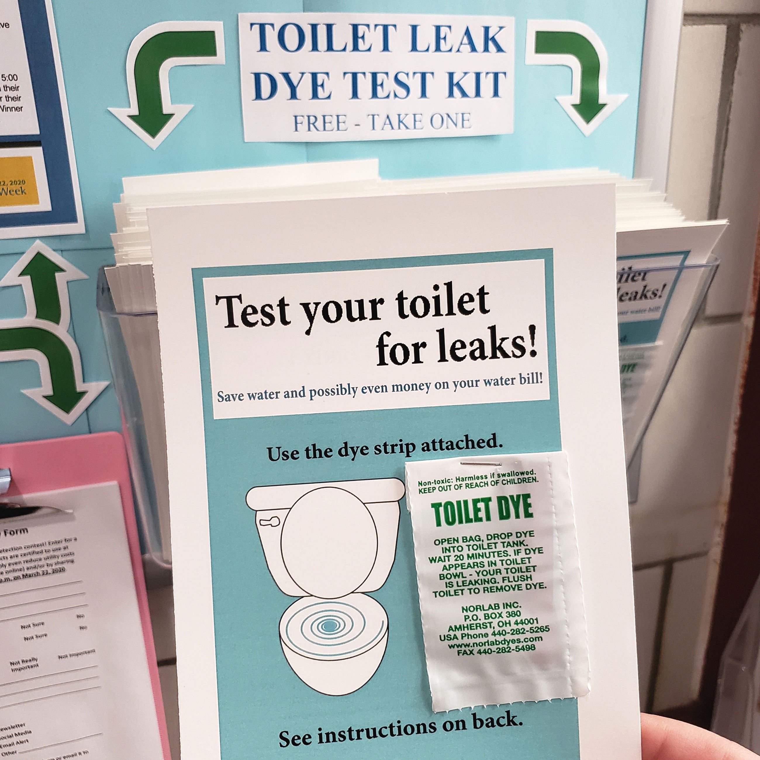 Toilet Leak Dye Test Kit