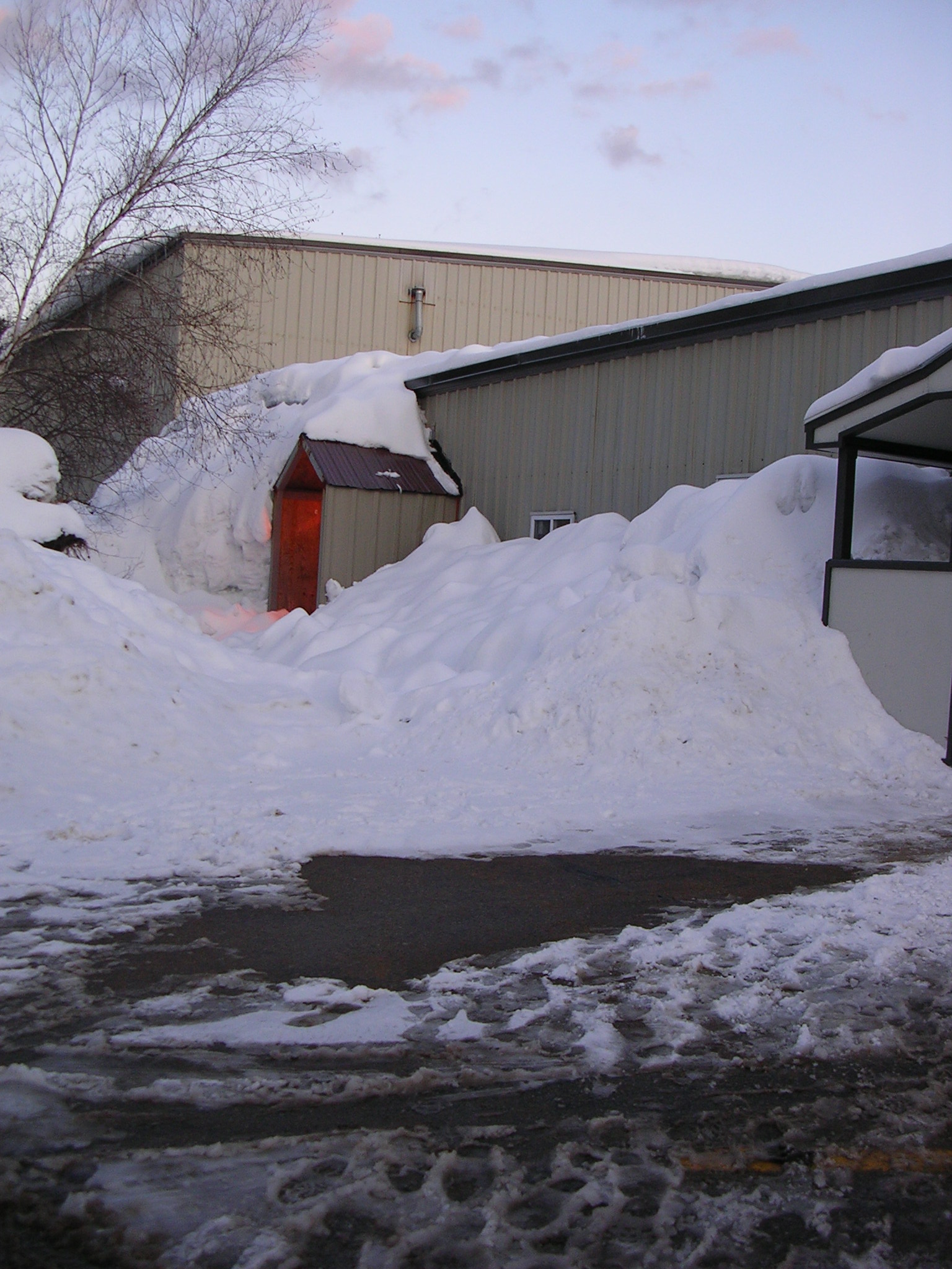 Snow Load Against Building